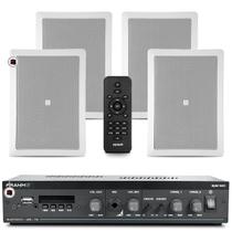 Kit Som Ambiente Jbl Bluetooth Escritorio Clinica Usb Sd + 02 Arandelas Acústica Jbl Embutir Teto Kit Som Ambiente Jbl Bluetooth Escritorio Clinica Usb Sd + 02 Arandelas Acústica Jbl Embutir Teto