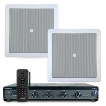 Kit Som Ambiente Jbl Bluetooth Usb Sd Amplificador Slim 4500 Optical Conexão Tv + 2 Arandelas Jbl
