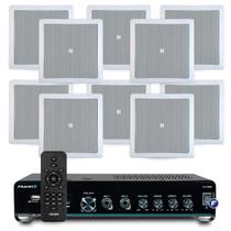 Kit Som Ambiente Jbl Bluetooth Usb Sd Controle Remoto + 10 Arandelas Embutir Gesso Teto