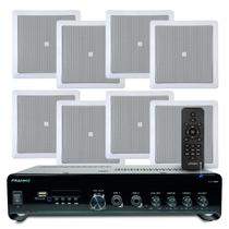 Kit Som Ambiente Jbl Embutir Teto Gesso Area Gourmet + 8 Arandelas Jbl Som Potente