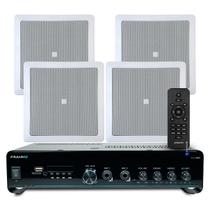 Kit Som Ambiente Jbl Teto Gesso Embutir Area Gourmet + 4 Arandelas Jbl Som Potente Kit Som Ambiente Jbl Teto Gesso Embutir Area Gourmet + 4 Arandelas Jbl Som Potente