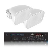 Kit som ambiente leson lsa 7000 com 2 caixas bsa aw4 branca