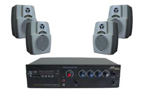 Kit Som Ambiente MP 250 + 4 Caixas Acústicas Kit Som Ambiente MP 250 + 4 Caixas Acústicas