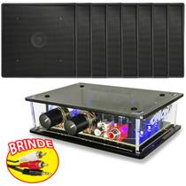 Kit Som Ambiente Orion Amplificador Slim + 8 Caixas De Teto