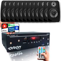 Kit Som Ambiente Pro Home 120w + 12 Caixas Acústicas Preta - ORION