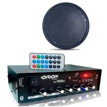 Kit Som Ambiente Rc7000 Orion + 8 Falante Teto Embutir Preto