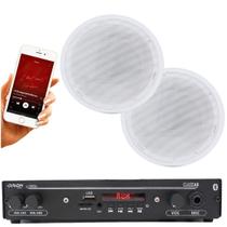 Kit Som Ambiente Receiver Bluetooth + 2 Arandelas Brancas