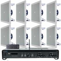 Kit Som Ambiente Residencial Amplificador Frahm Slim 2700 160W 2 Canais com 6 Arandelas JBL 6FR1Q 25W