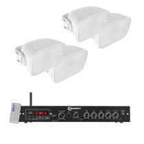 Kit som ambiente Taramps THS 3600 com 4 caixa bsa aw6 branca Kit som ambiente Taramps THS 3600 com 4 caixa bsa aw6 branca