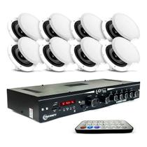 Kit Som Ambiente Taramps Ths4600 + 8 Arandelas 40w Rms 4ohms