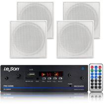 Kit Som Ambiente Teto Embutir PRO Home 4 Arandelas Quadrada Kit Som Ambiente Teto Embutir PRO Home 4 Arandelas Quadrada