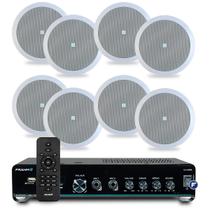 Kit Som Ambiente Teto Gesso Embutir 8 Arandelas Jbl + Amplificador Bluetooth Usb Sd Kit Som Ambiente Teto Gesso Embutir 8 Arandelas Jbl + Amplificador Bluetooth Usb Sd
