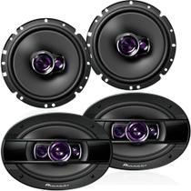 Kit Som Automotivo 04 Alto Falantes Pioneer 6 Polegadas Portas E 6x9 Polegadas Tampão