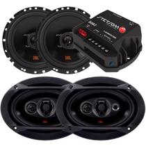 Kit Som Automotivo 4 Alto Falantes 6 Pol + 69 Pol Jbl Selenium 200w Rms + Amplificador Stetsom