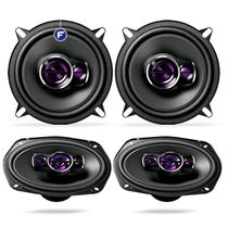 Kit Som Automotivo Alto Falantes Pioneer 5 Pol + 6x9 Pol 300w Rms Portas e Tampão