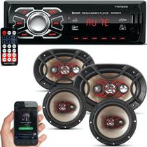 Kit Som Automotivo Bluetooth Auto Falante Bravox 6 + 6x9 69