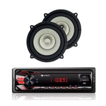 Kit Som Automotivo Carro Rádio Bt + Falante 4 Pol Full Range