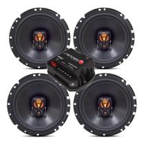 Kit Som Automotivo Jbl 4 Alto Falantes 6 Polegada Jbl Triaxial 200w Rms + Modulo