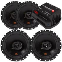 Kit Som Automotivo Jbl 4 Alto Falantes 6 Polegadas Triaxial 220w Rms + Amplificador Stetsom