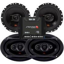 Kit Som Automotivo Jbl 6 Polegadas 110w Rms + 69 Pol 220w Rms + Amplificador Stetsom