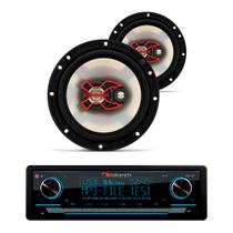 Kit Som Automotivo MP3/BT/USB NQ537BD + Alto-Falante B3X60 X Triaxial 6" 50WRMS - Bravox