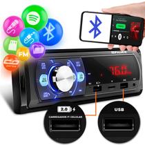 Kit Som Automotivo MP3 Player Shutt Denver 2 USB Carrega Celular Bluetooth e Leitor SD Premium