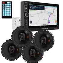 Kit Som Automotivo Mp5 1Din Android e 4 Alto Falantes 6 Jbl Kit Som Automotivo Mp5 1Din Android e 4 Alto Falantes 6 Jbl