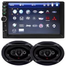 Kit Som Automotivo Mp5 2 Din Com 2 Alto Falantes 6X9 Jbl