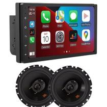 Kit Som Automotivo Mp5 2Din Android e 2 Alto Falantes 6 Jbl