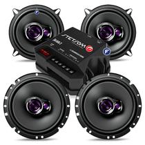 Kit Som Automotivo Pioneer 4 Alto Falantes Portas 200w Rms + Amplificador Stetsom
