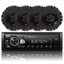 Kit Som Automotivo Pioneer Mp3 Player Usb Bluetooth + 4 Alto Falantes Jbl 6 Pol 220w Rms Portas Kit Som Automotivo Pioneer Mp3 Player Usb Bluetooth + 4 Alto Falantes Jbl 6 Pol 220w Rms Portas