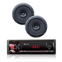 Kit Som Automotivo Rádio Bt + Falante 6 Pol Full Range Carro