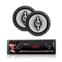 Kit Som Automotivo Rádio Mp3 + Falante Ls6 Le Son 6 Pol 140w