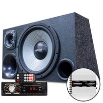 Kit Som Caixa Trio Sub 12 Leson Aparelho Bluetooth Taramps
