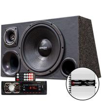 Kit Som Caixa Trio Sub 12 Leson Aparelho Bluetooth Taramps