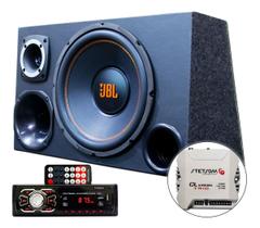 Kit Som Caixa Trio Sub Jbl Aparelho Usb Bluetooth Stetsom