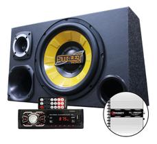 Kit Som Caixa Trio Sub Spyder 700w Aparelho Bluetooth Tl1500