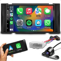 Kit Som Carro Central Multimidia Android 2 Din Carplay Gps + Plug play March Versa Sentra 2015-2019