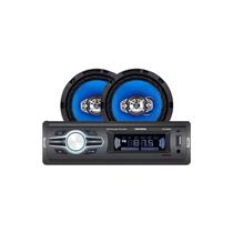 Kit Som Carro Radio Mp3 Bluetooth Usb + 2 Alto Falante 6 Pol Kit Som Carro Radio Mp3 Bluetooth Usb + 2 Alto Falante 6 Pol