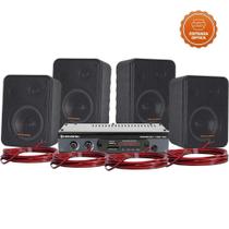 Kit Som para Ambiente Hayonik Ambience 4000 OD V2 Preto Kit Som para Ambiente Hayonik Ambience 4000 OD V2 Preto
