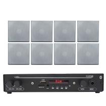 Kit Som Para Casa Bluetooth Com 8 Arandelas Quadradas Gesso Kit Som Para Casa Bluetooth Com 8 Arandelas Quadradas Gesso