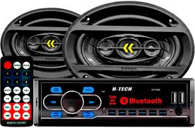 Kit Som Radio Bluetooth + 2 Alto Falante 6x9 Bravox 200w