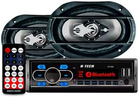 Kit Som Radio Mp3 Bluetooth + 2 Kit Alto Falante 6x9 200w