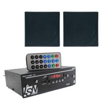 Kit Som Receiver Pro Home + 2 Arandelas Quadrada Teto Gesso Kit Som Receiver Pro Home + 2 Arandelas Quadrada Teto Gesso