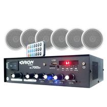 Kit Som Residencial Amplificador + 6 Caixas De Som Orion 55w