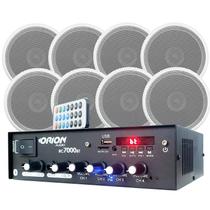 Kit Som Residencial Amplificador + 8 Caixas De Som Orion 55w