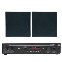 Kit Som Residencial Bluetooth + 2 Arandelas De Teto Quadrado