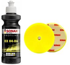 Kit Sonax EX 04-06 250ml + boina Refino Amarela 165mm 6” Kit Sonax EX 04-06 250ml + boina Refino Amarela 165mm 6”