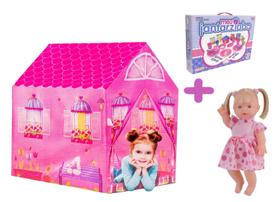 Kit Sonho de Criança Boneca Elisi + Casinha e Jantarzinho Kit Sonho de Criança Boneca Elisi + Casinha e Jantarzinho