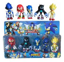 Kit Sonic 5 Bonecos Sonic Action Figure